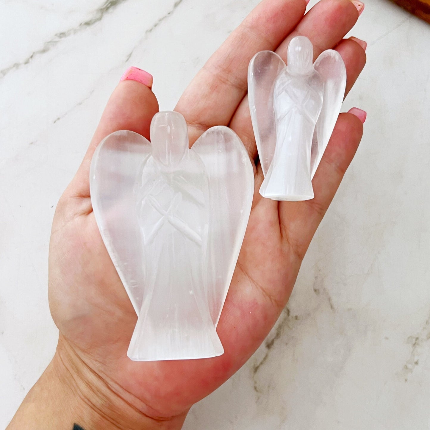 1.5" or 3" Selenite Crystal Angel