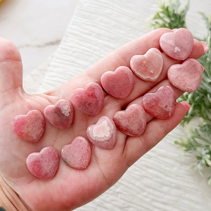 20mm Mini Rhodochrosite Heart