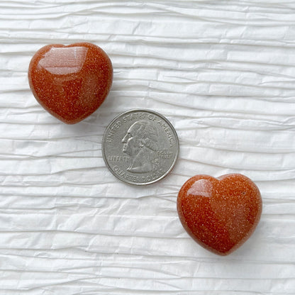 1" Mini Goldstone Heart