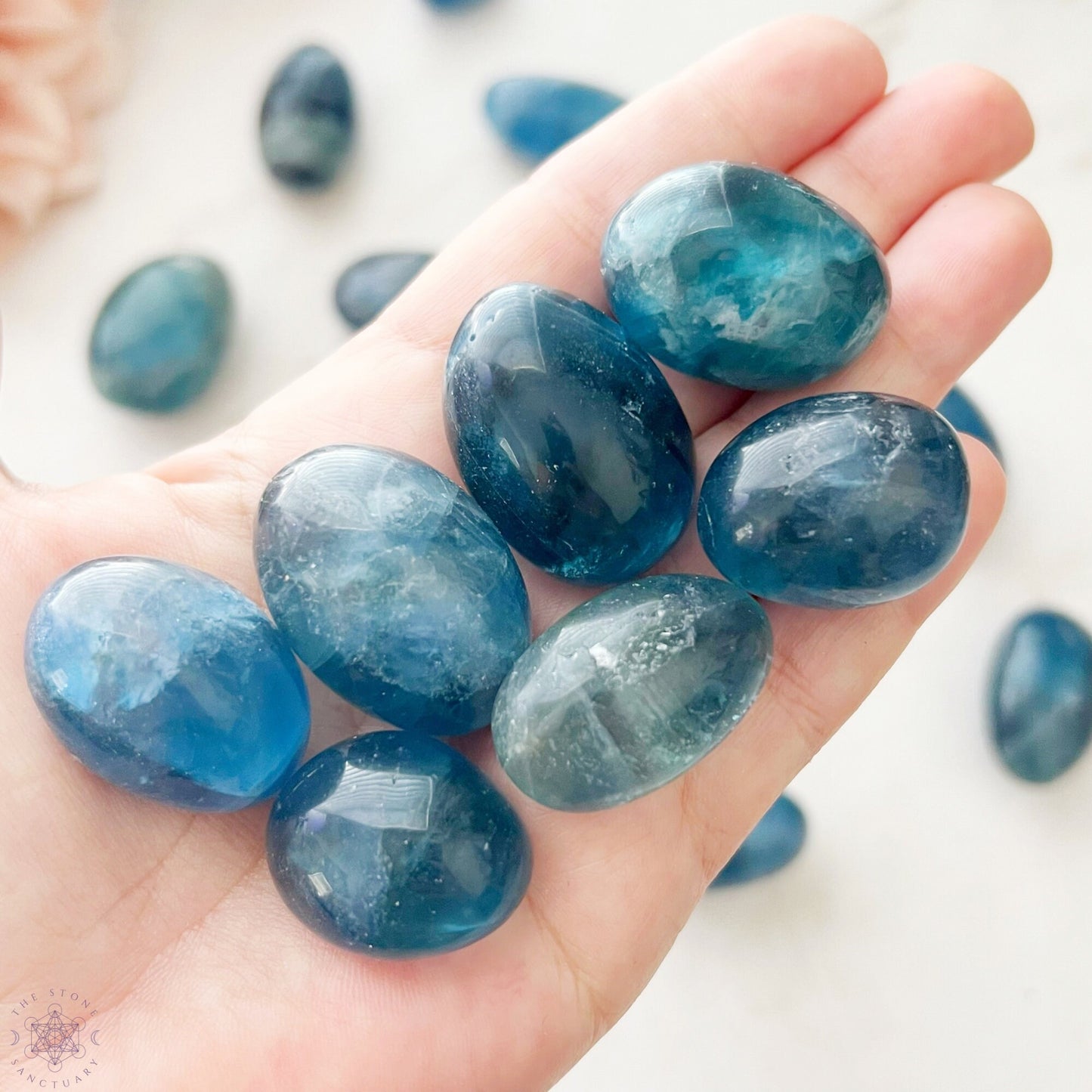 Blue Fluorite Tumbled Stones