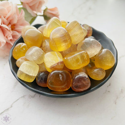 Yellow Fluorite Tumbled Stones