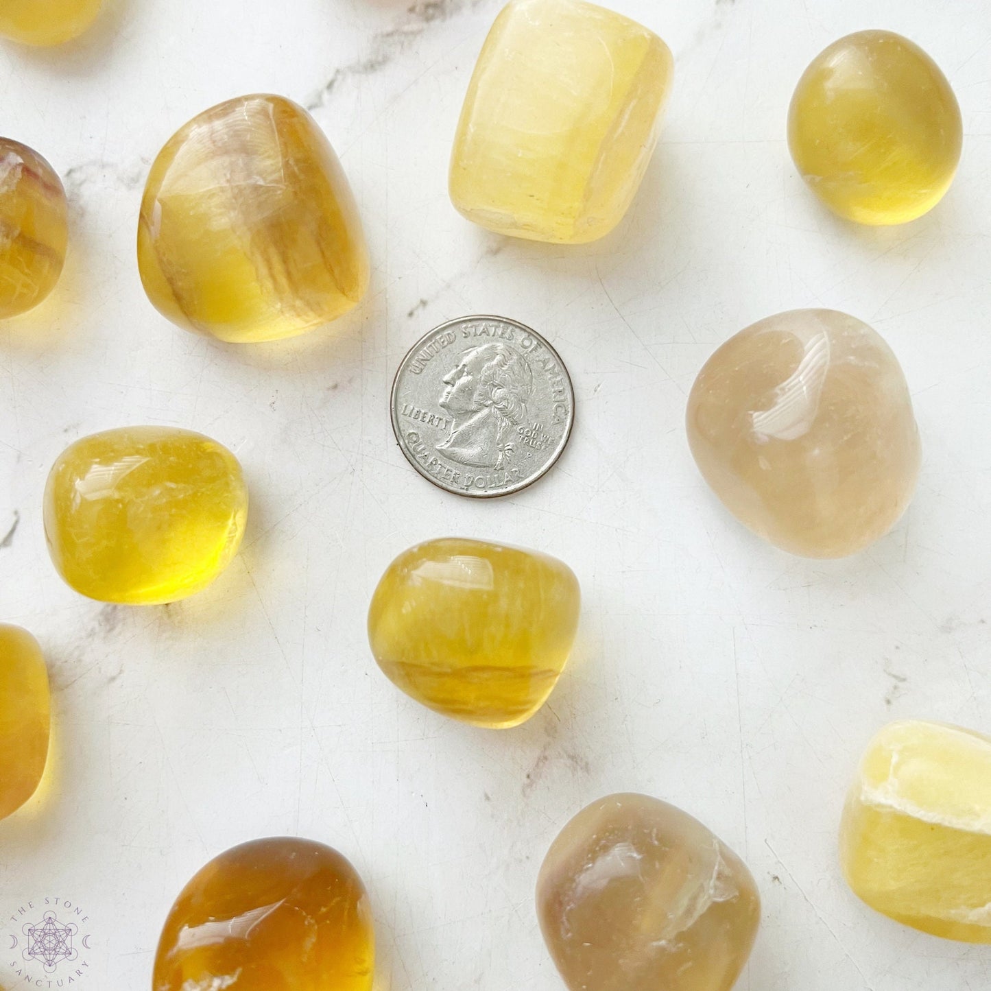 Yellow Fluorite Tumbled Stones