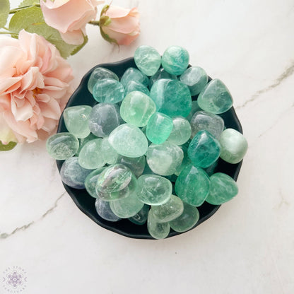 Green Fluorite Tumbled Stones