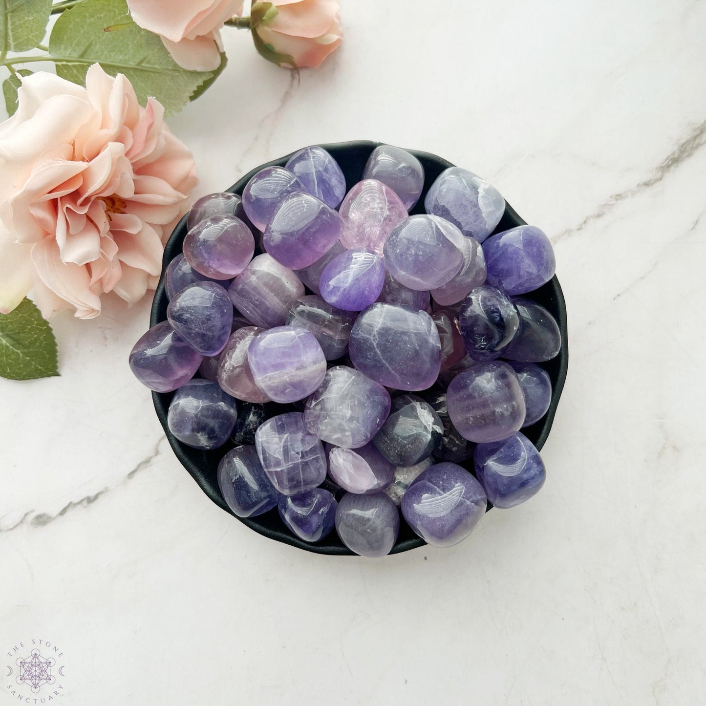 Lavender Yttrium Fluorite Tumbled Stones