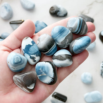 Owyhee Blue Opal Tumbled Stones