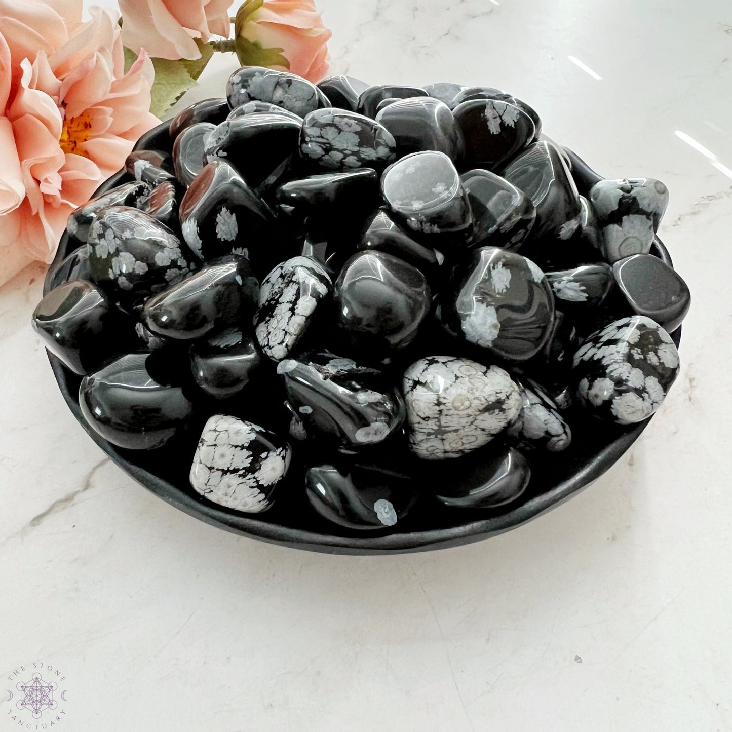 Snowflake Obsidian Tumbled Stones