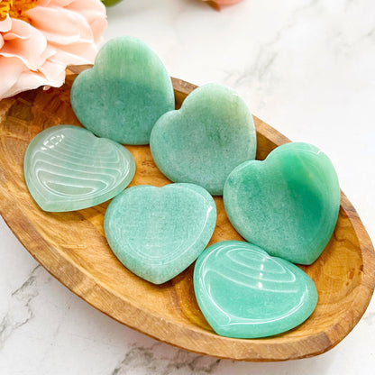 Green Aventurine Heart Shaped Worry Stone