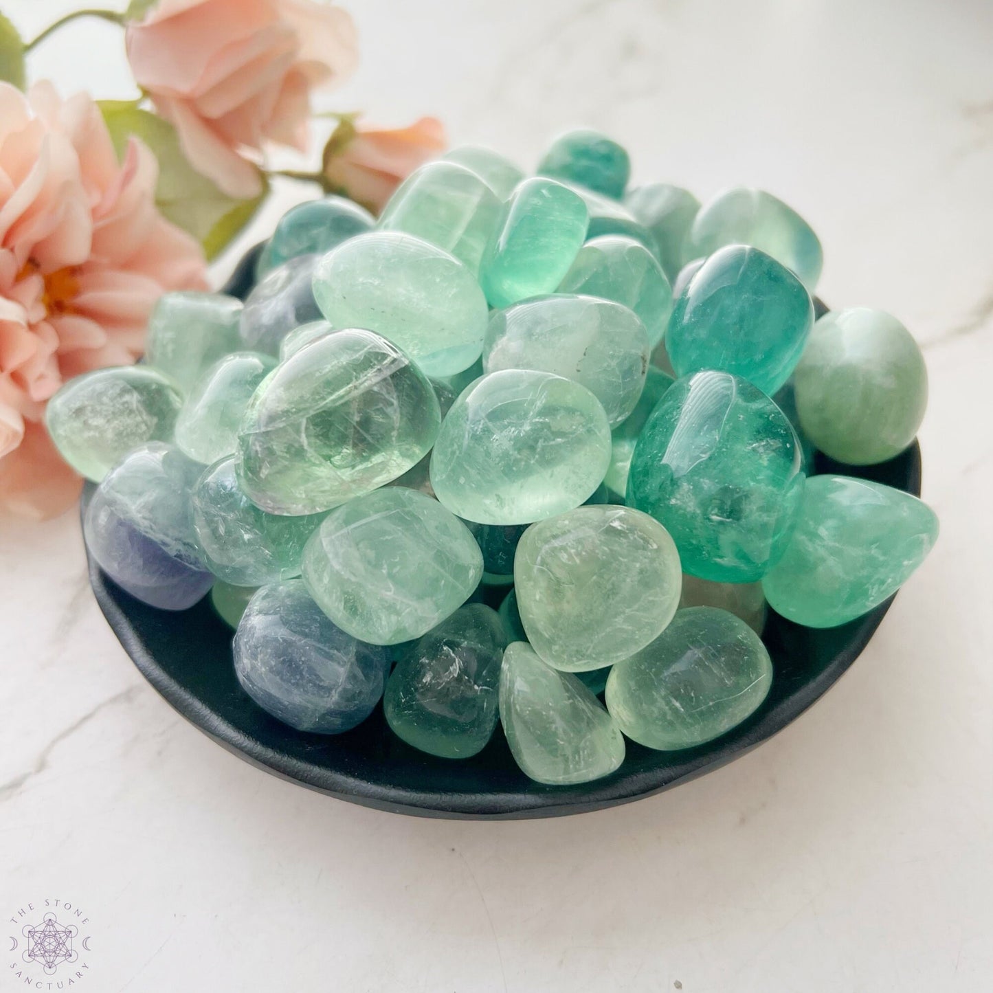 Green Fluorite Tumbled Stones