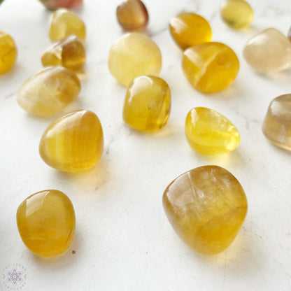 Yellow Fluorite Tumbled Stones