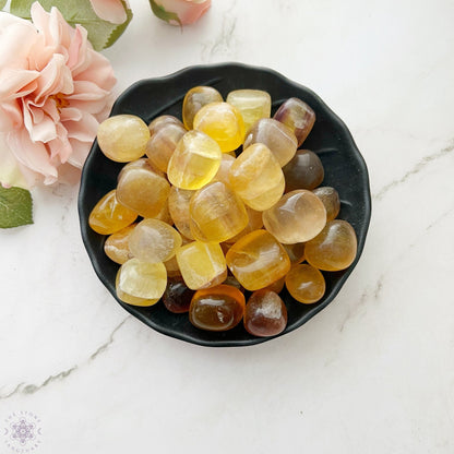 Yellow Fluorite Tumbled Stones