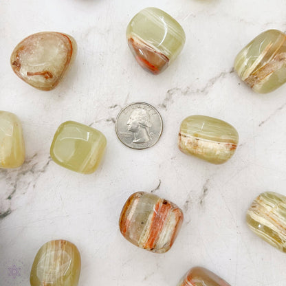 Green Onyx Tumbled Stones