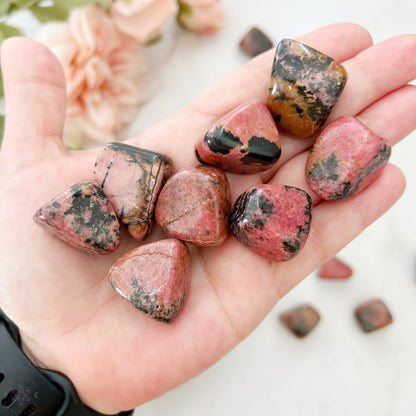 Raspberry Rhodonite Tumbled Stones