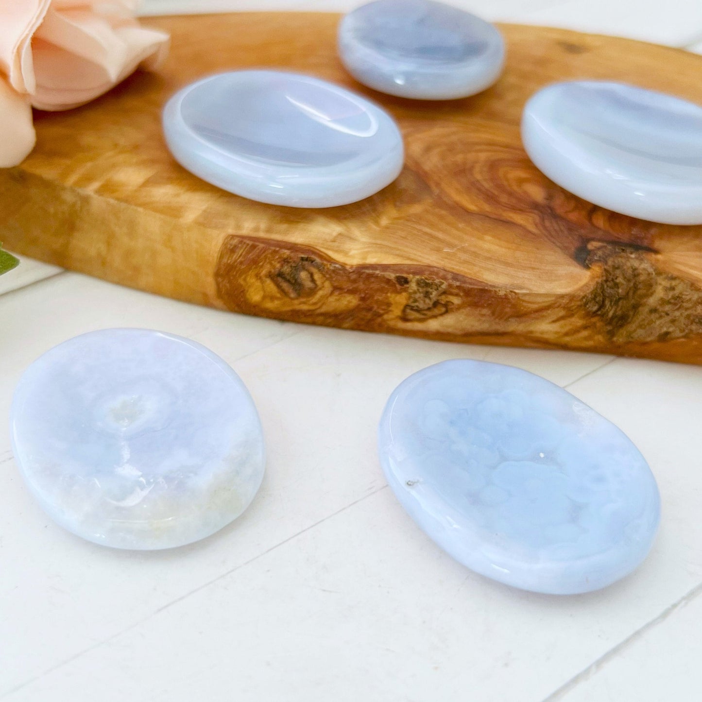 Blue Lace Agate Worry Stone