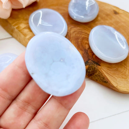 Blue Lace Agate Worry Stone