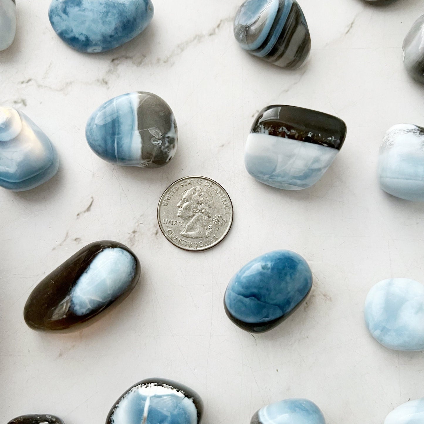 Owyhee Blue Opal Tumbled Stones