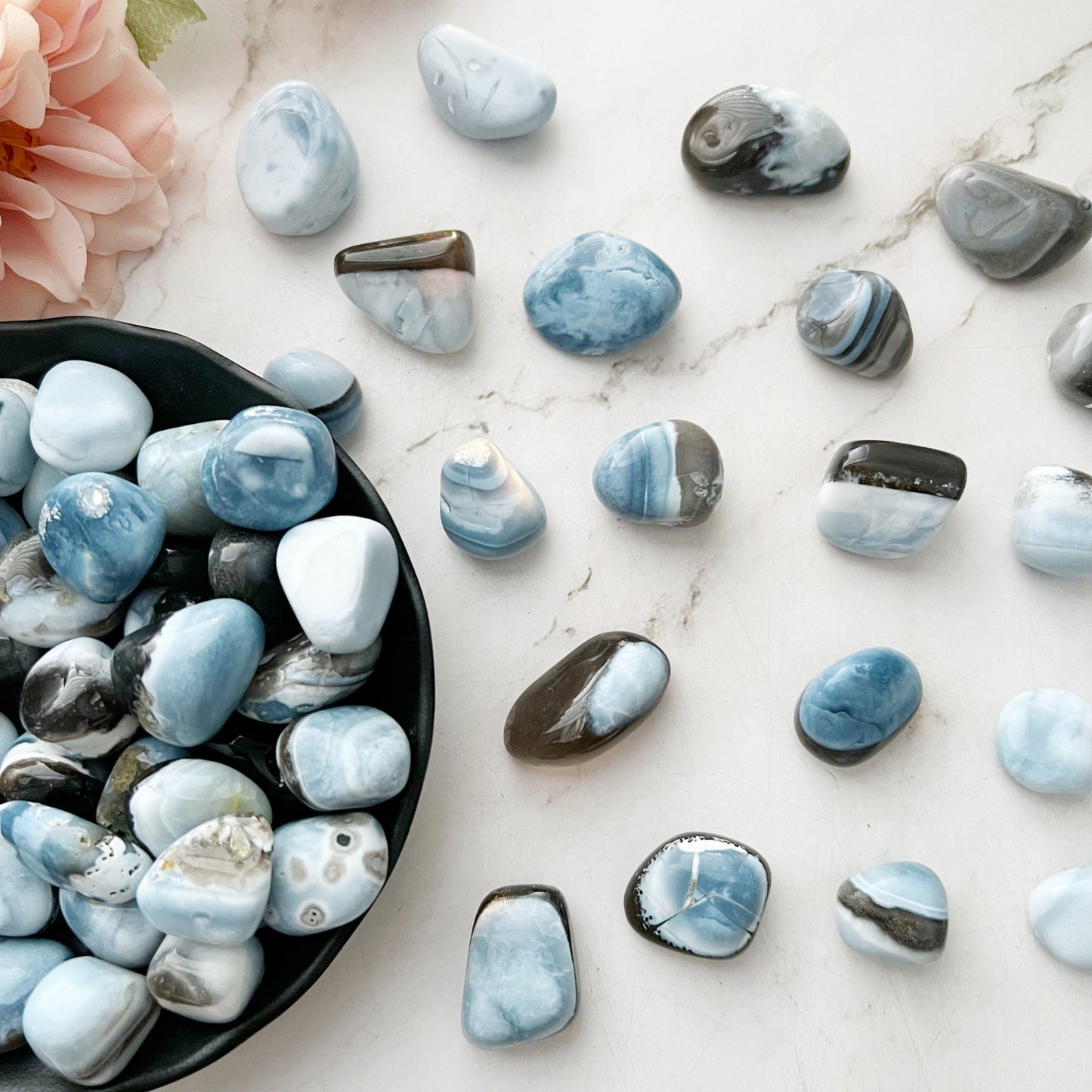 Owyhee Blue Opal Tumbled Stones