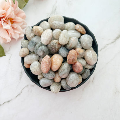 Thousand Layer Inclusion Quartz Tumbled Stones