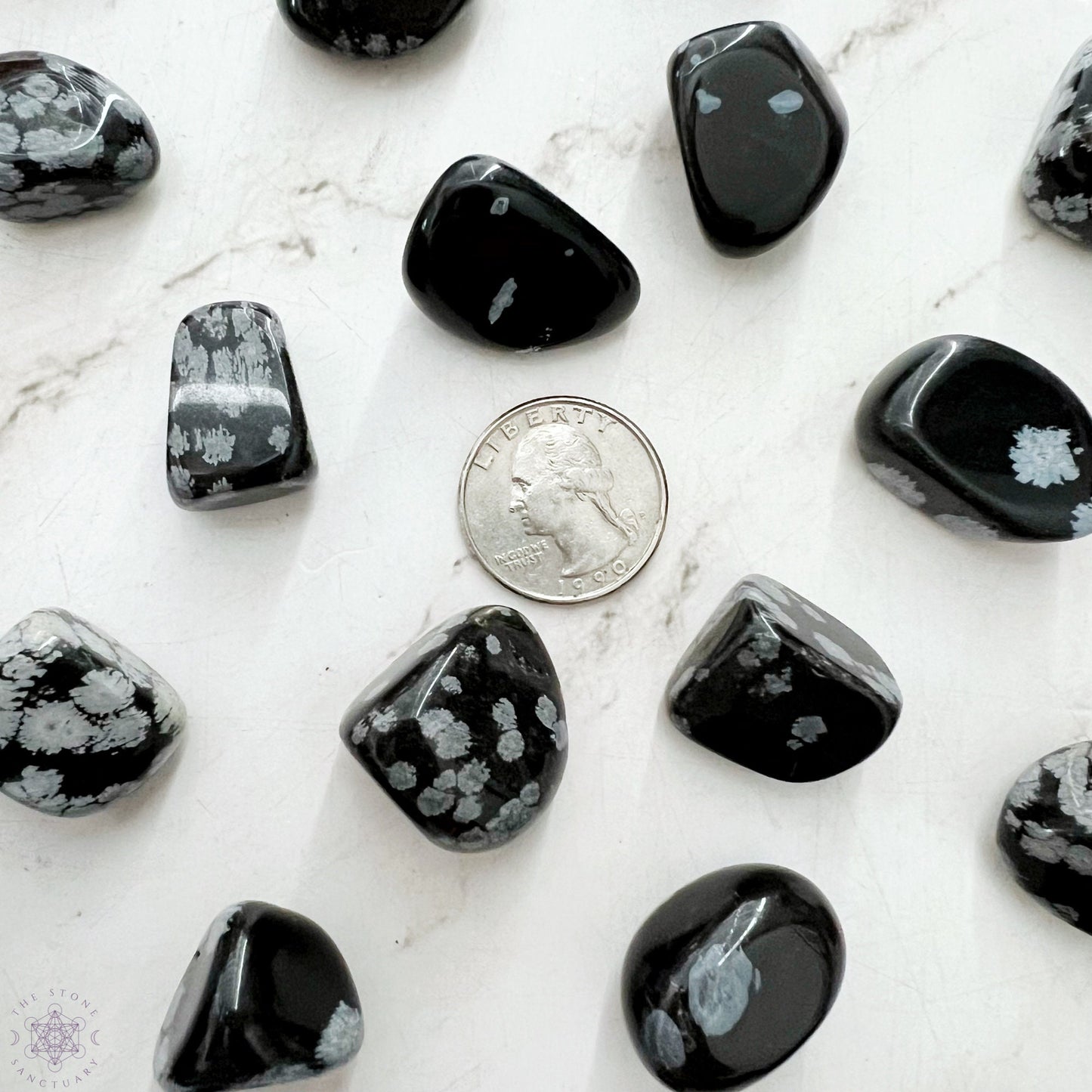 Snowflake Obsidian Tumbled Stones