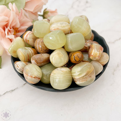 Green Onyx Tumbled Stones