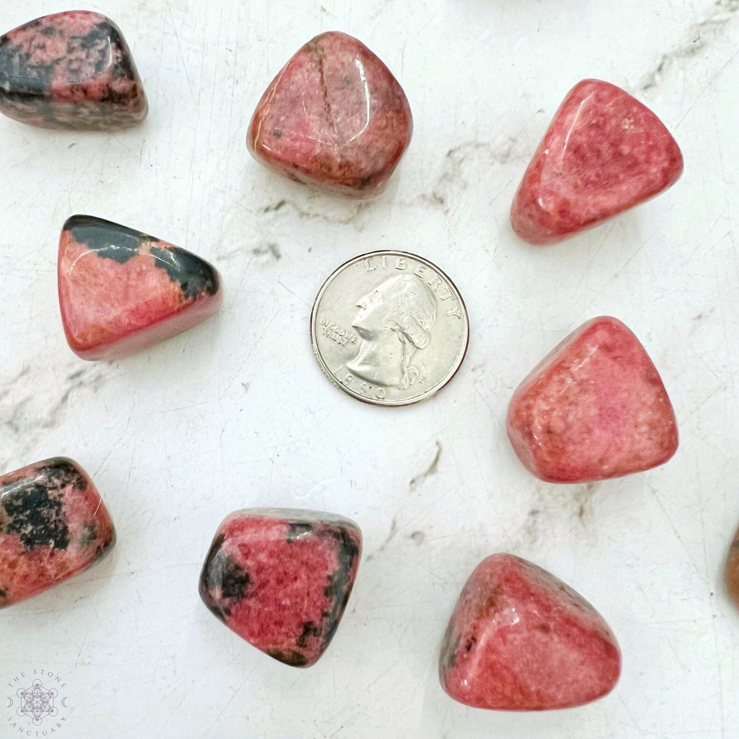 Raspberry Rhodonite Tumbled Stones