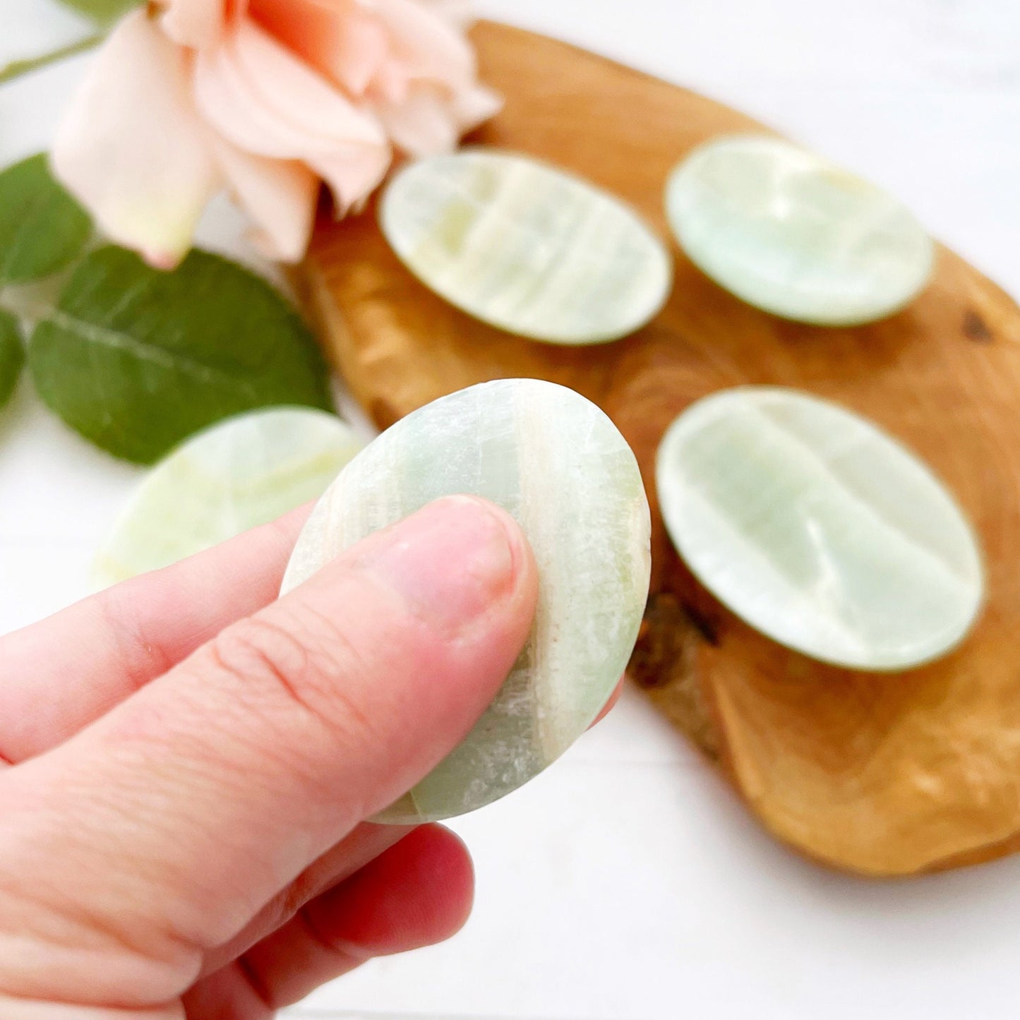 Pistachio Calcite Worry Stones