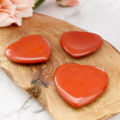 Red Jasper Heart Shaped Worry Stone