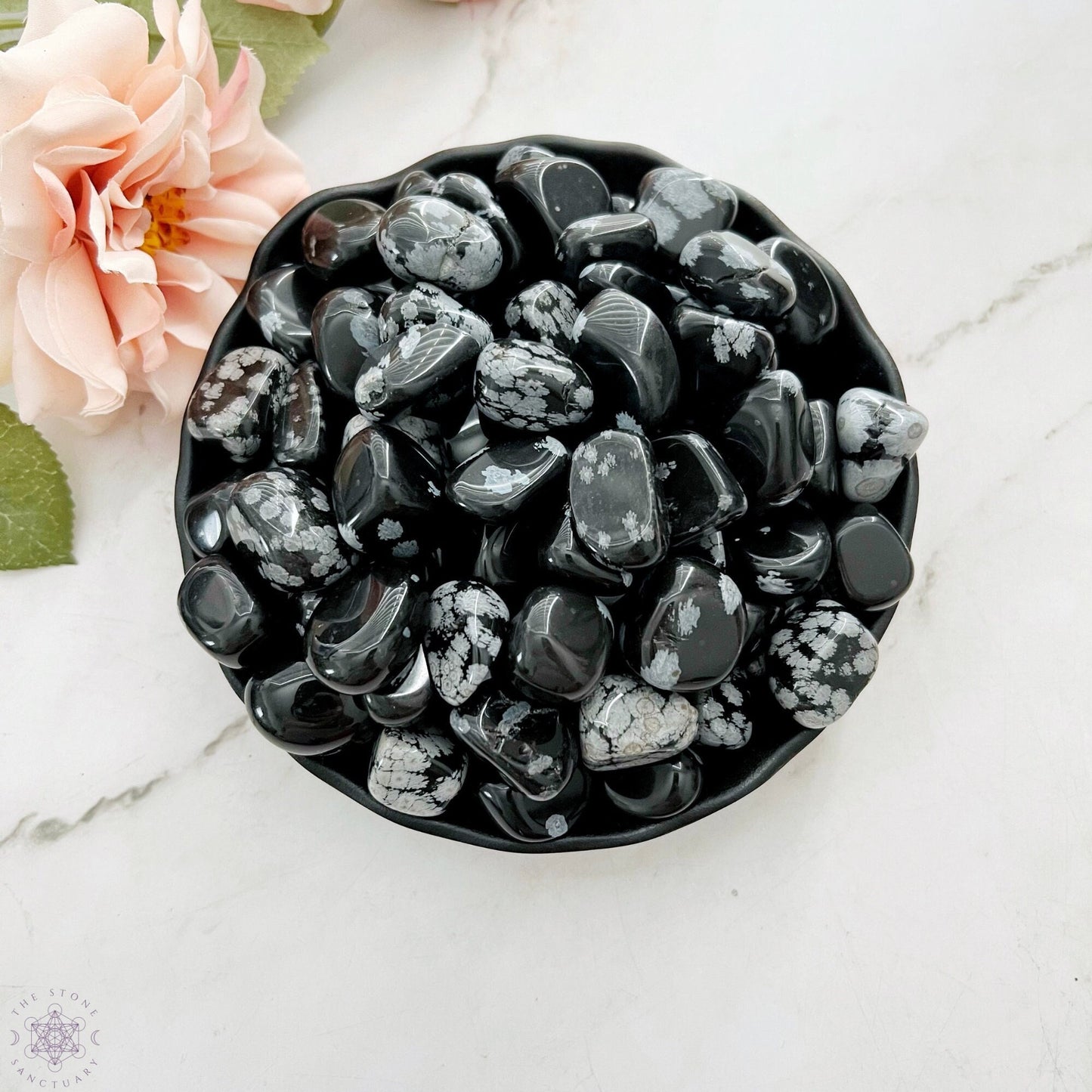 Snowflake Obsidian Tumbled Stones