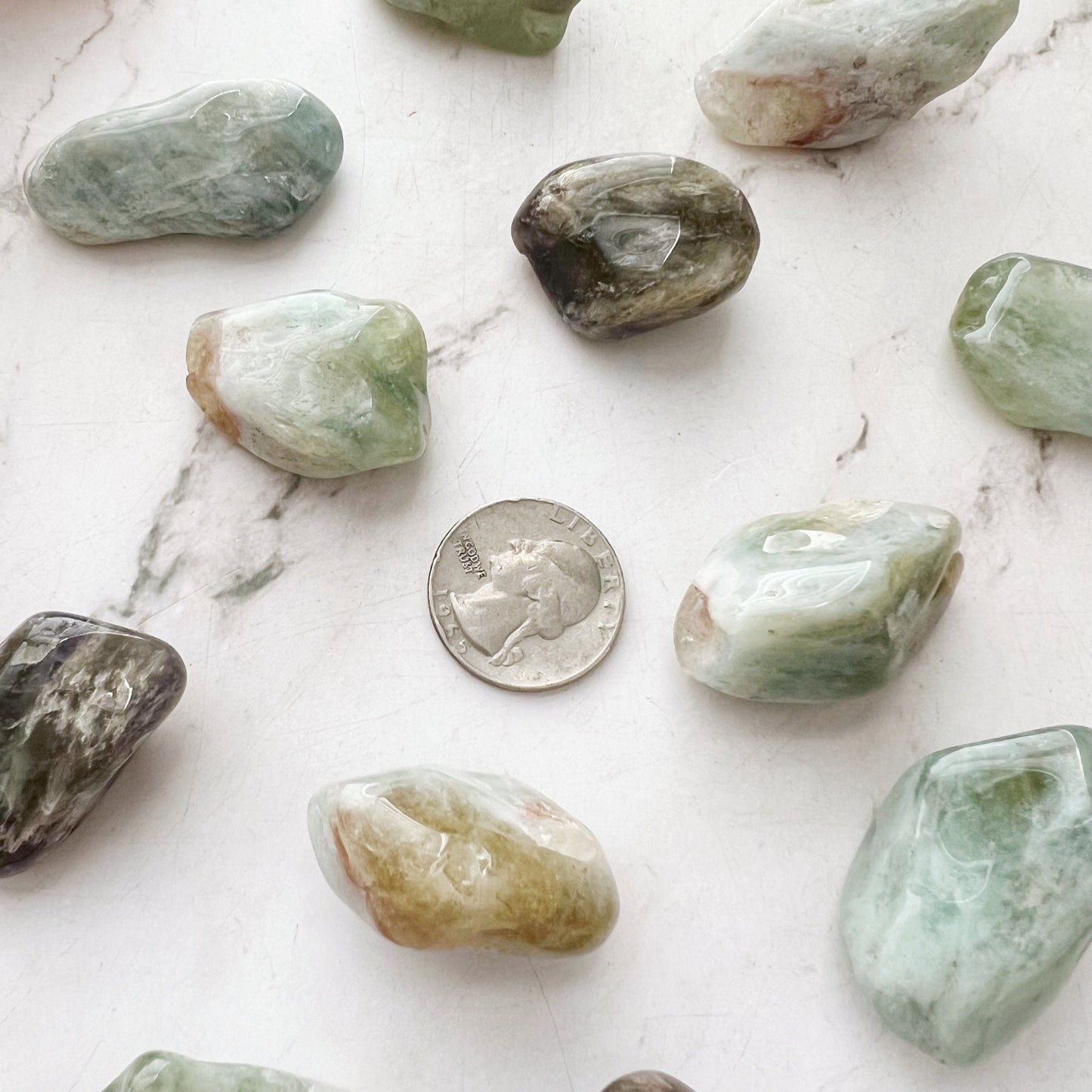 Prasiolite Tumbled Stones