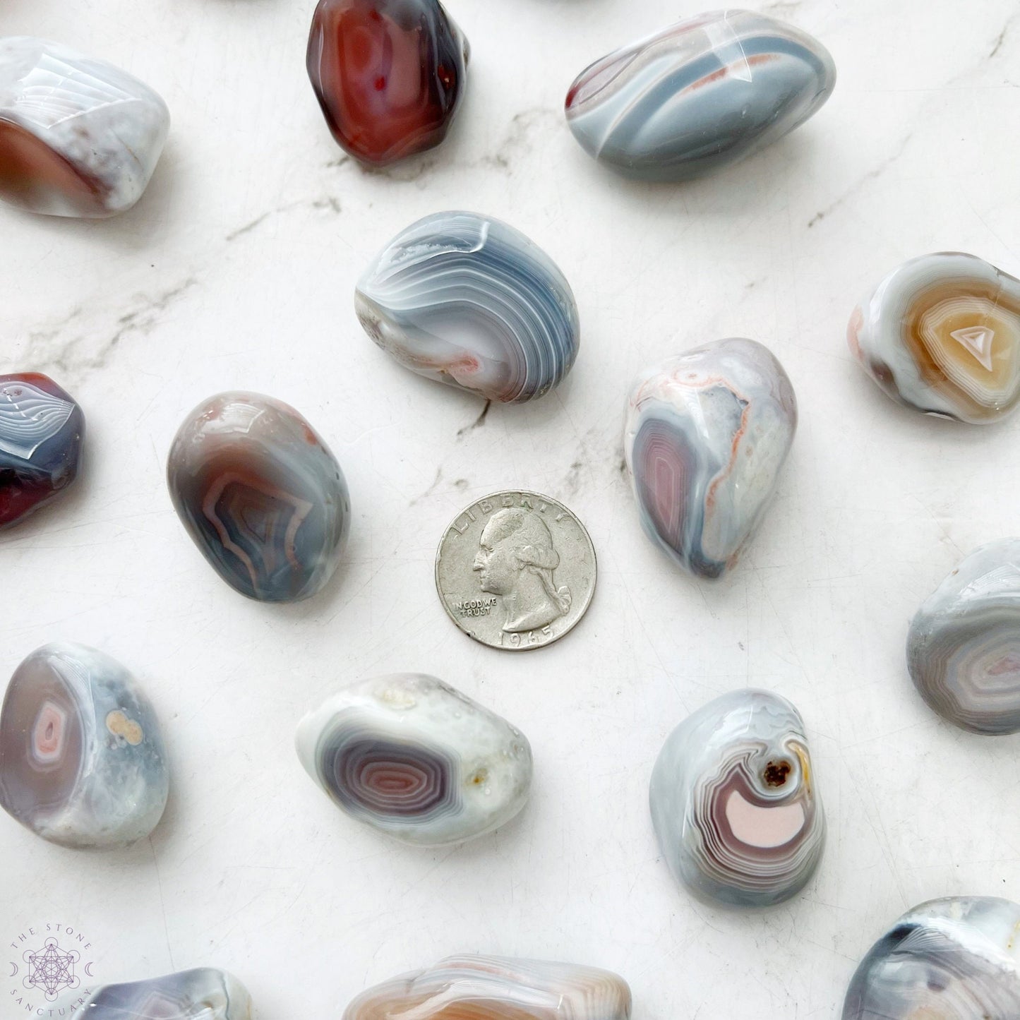 Pink Botswana Agate Tumbled Stones