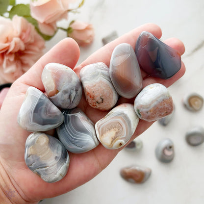 Pink Botswana Agate Tumbled Stones