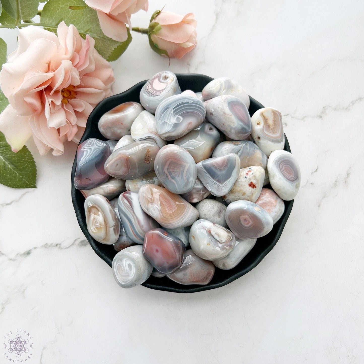 Pink Botswana Agate Tumbled Stones