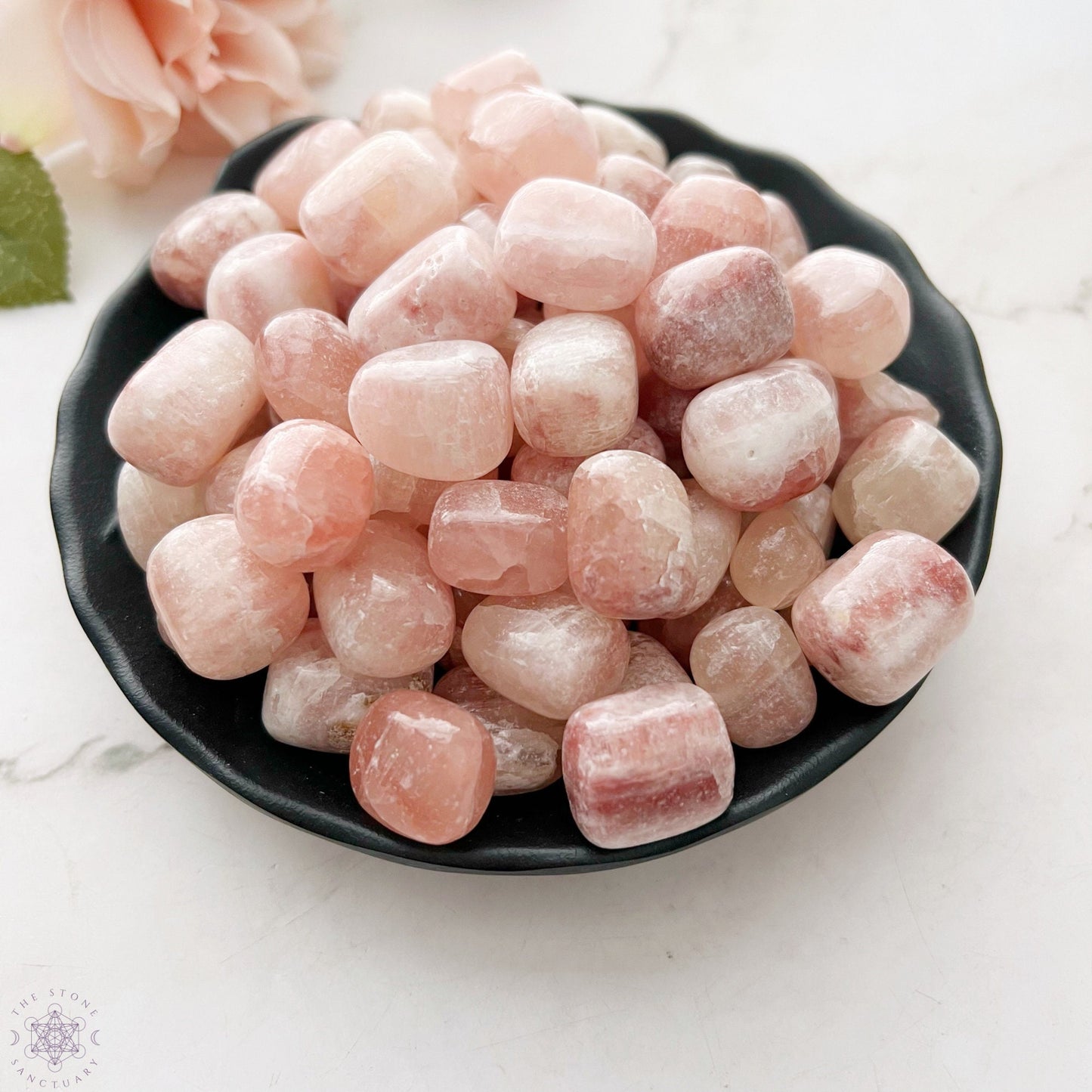 Strawberry Pink Calcite Tumbled Stones