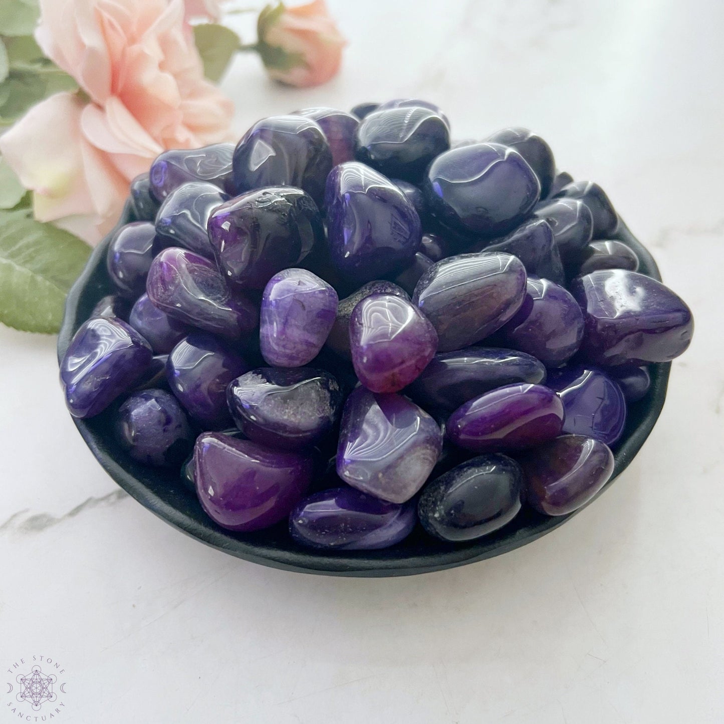 Purple Agate Tumbled Stones