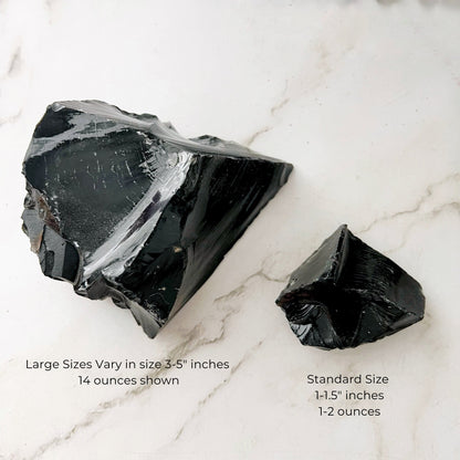 Raw Black Obsidian Stones