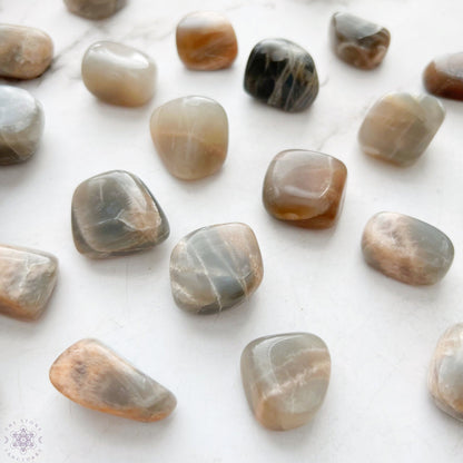 Black Moonstone Polished Tumbled Stones