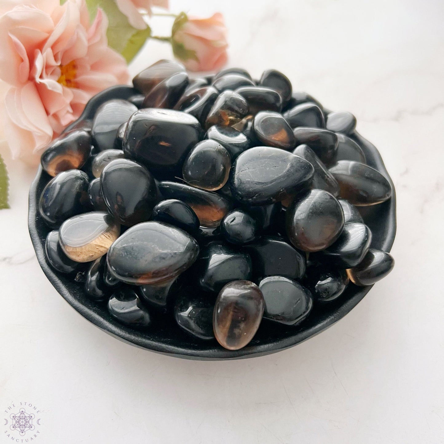 Dark Smoky Quartz Tumbled Stones