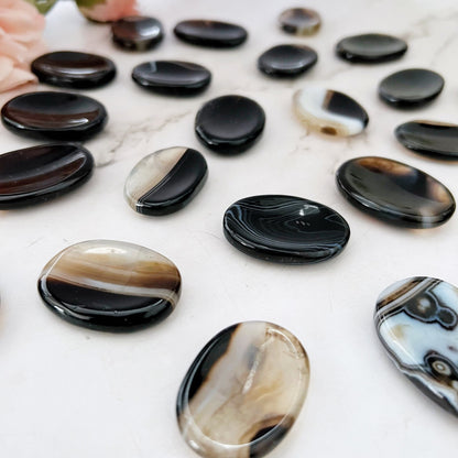 Black Onyx Worry Stone