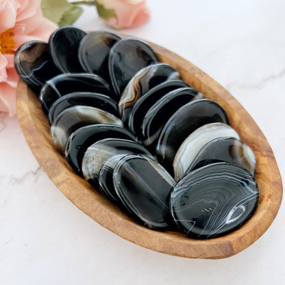 Black Onyx Worry Stone