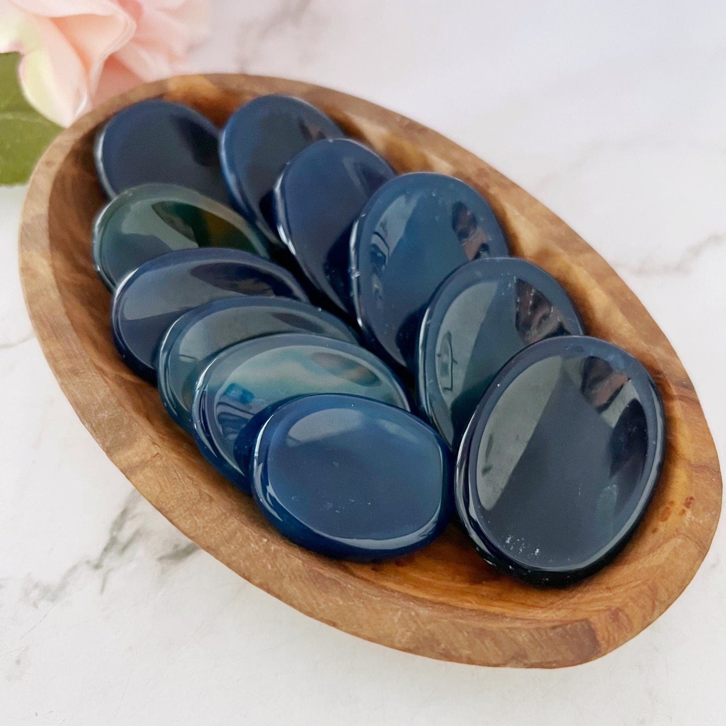 Blue Onyx Worry Stone