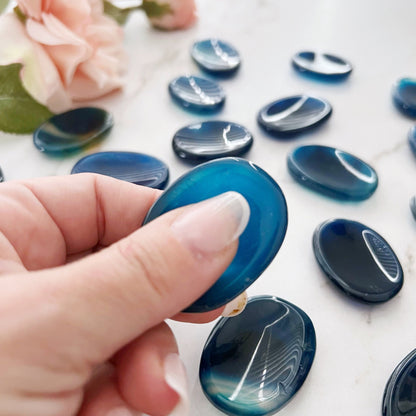 Blue Onyx Worry Stone