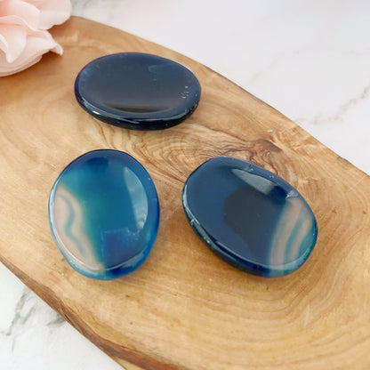 Blue Onyx Worry Stone