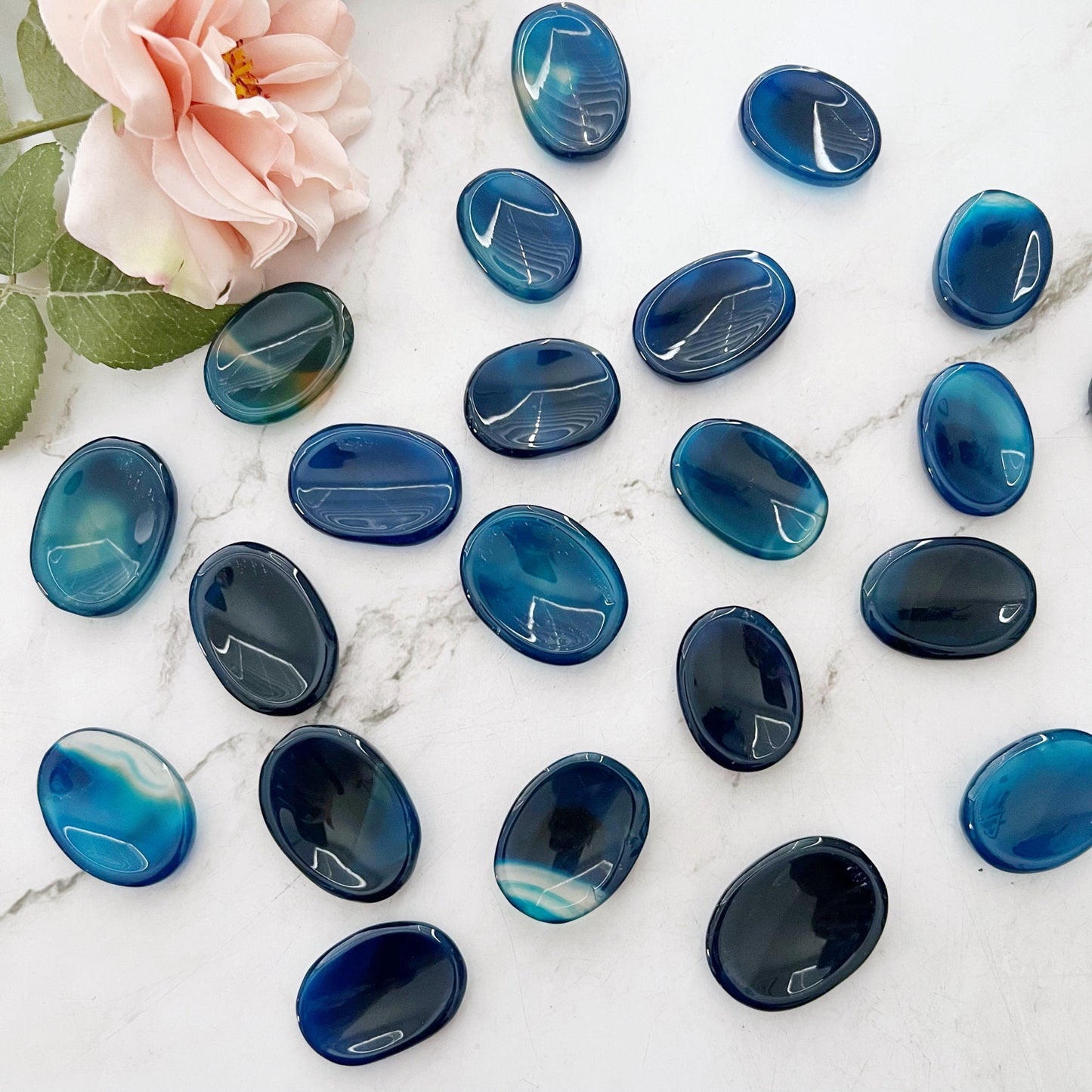 Blue Onyx Worry Stone