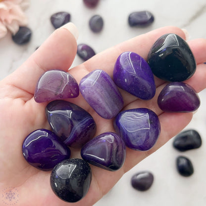 Purple Agate Tumbled Stones