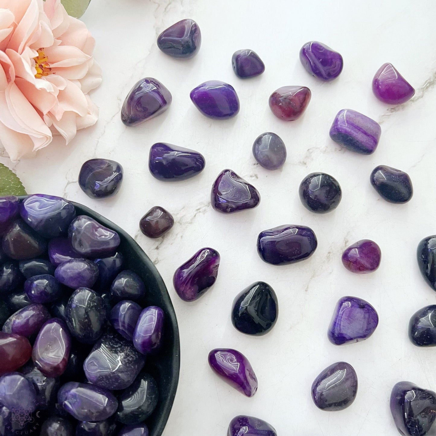 Purple Agate Tumbled Stones