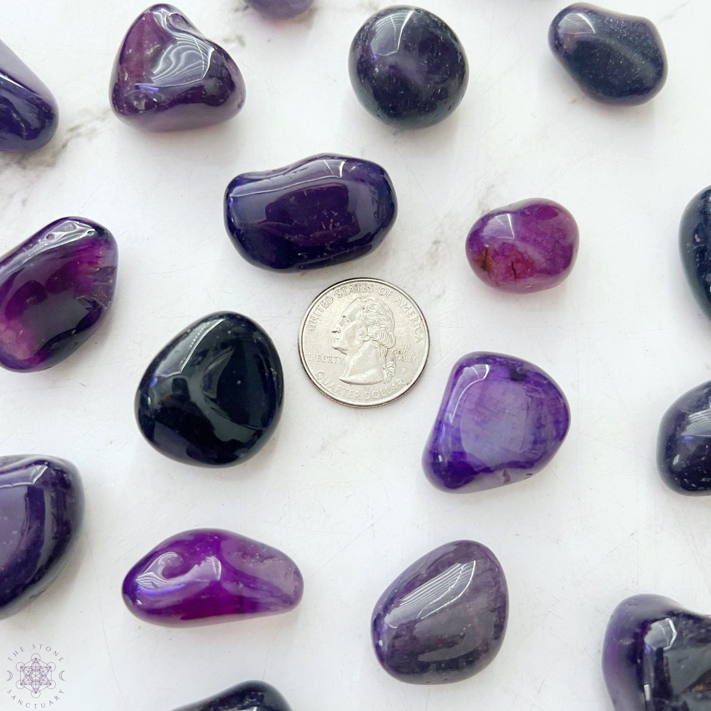 Purple Agate Tumbled Stones