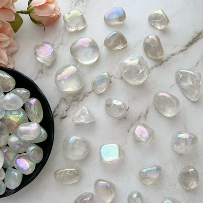 Angel Aura Quartz Tumbled Stones