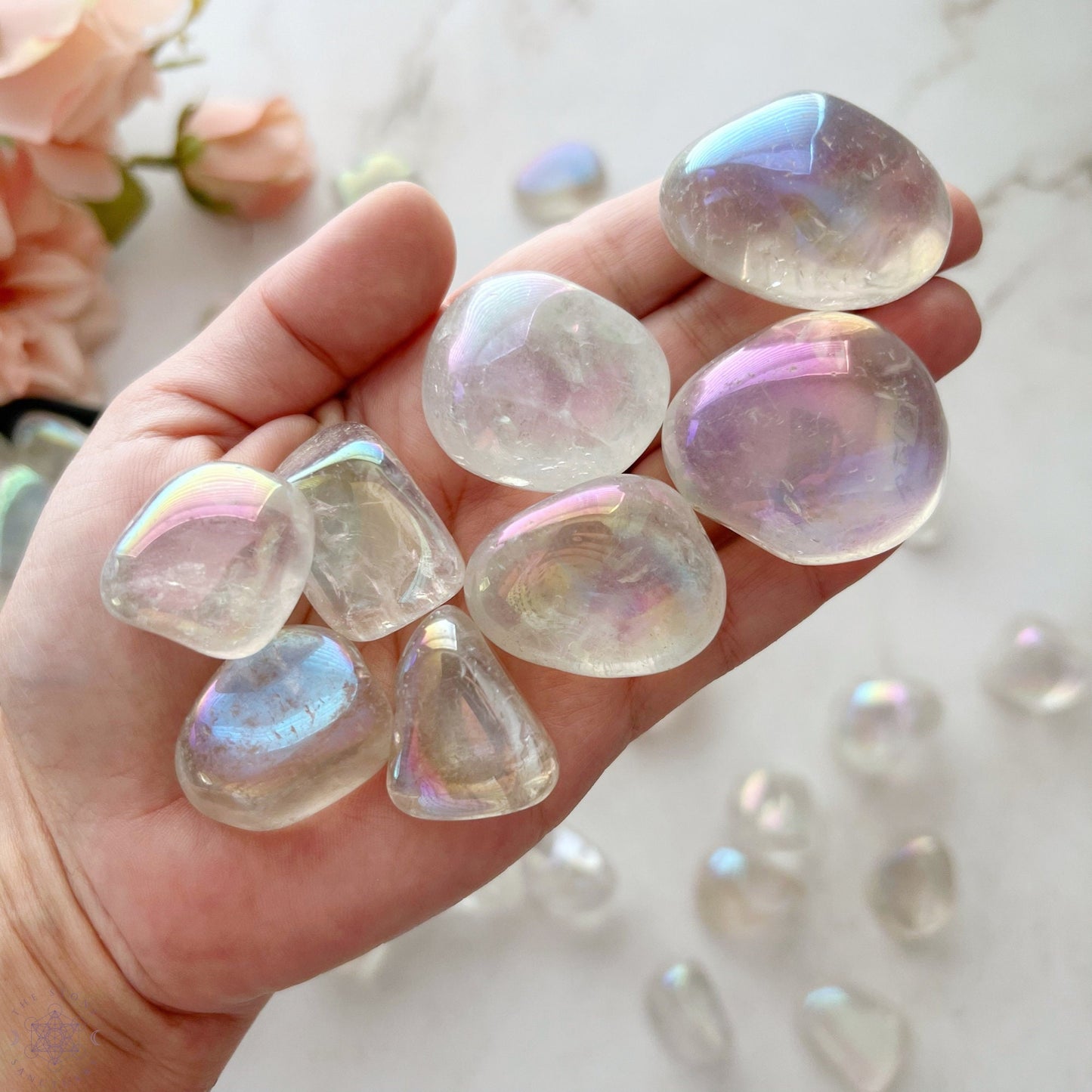 Angel Aura Quartz Tumbled Stones